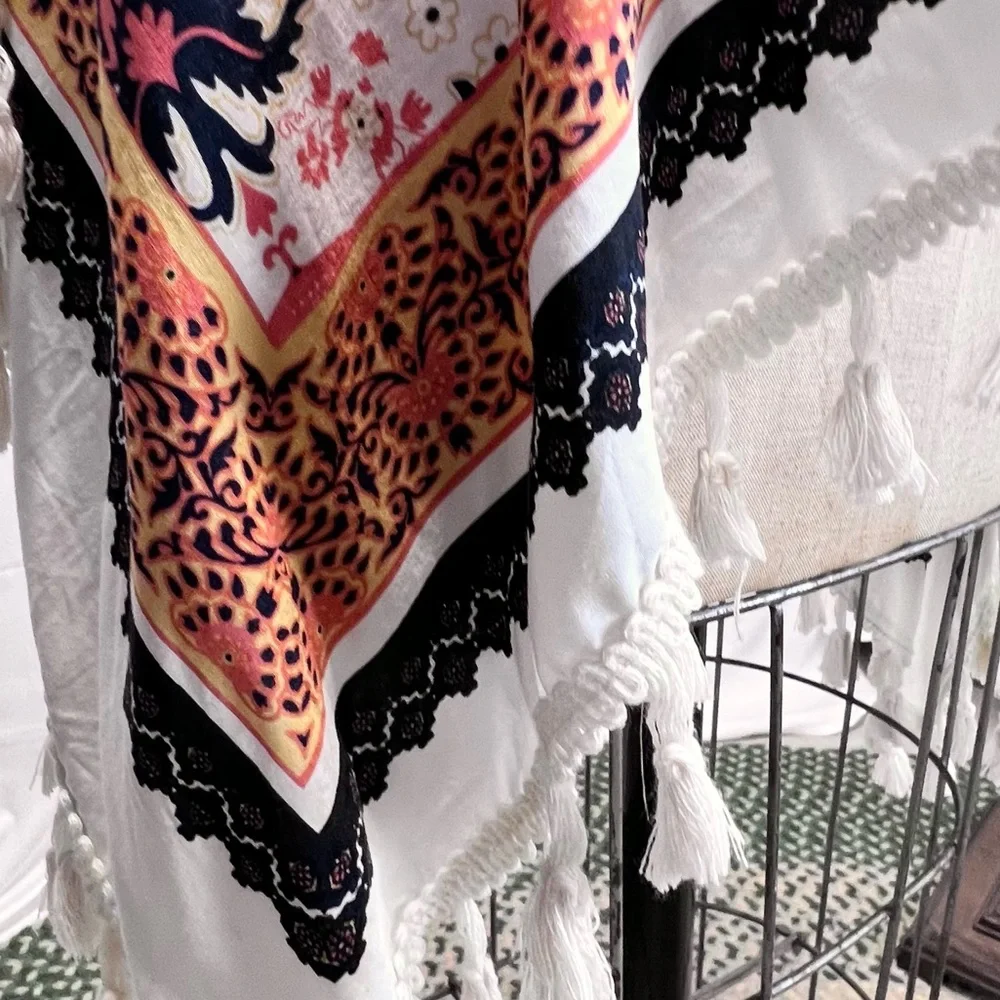 Altar’d‎ State boho duster wrap fringe mandala floral earthy lightweight layer